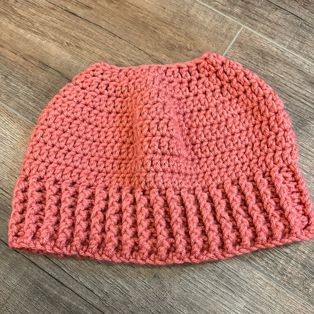 Handmade Women’s Crochet Ponytail Beanie